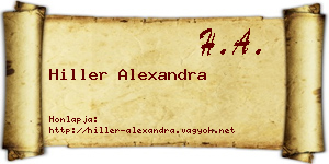 Hiller Alexandra névjegykártya