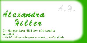 alexandra hiller business card